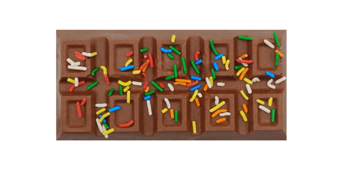 Milk Chocolate, Chocolate Frosting, Chocolate Fudge Brownie, Chocolate Cookie & Rainbow Sprinkles