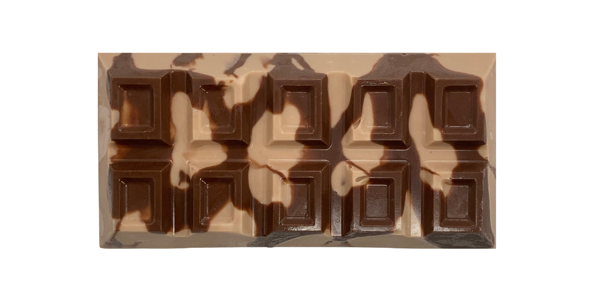 Double Decker chocolate bar featuring Milk Chocolate, Chocolate Babka & Nutella
