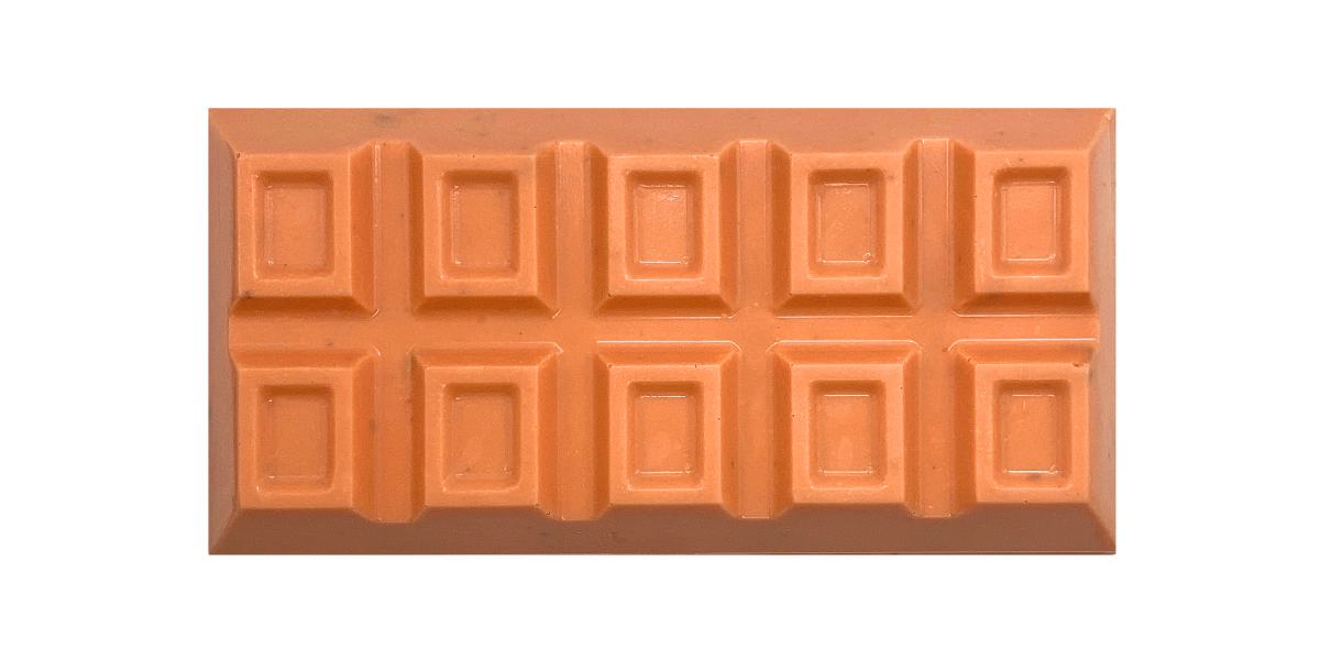 Orange chocolate bar stuffed with Twix, M&Ms, Peanut Butter, Brownie & Vanilla Cookie